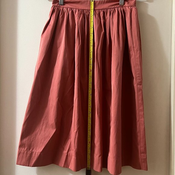 Pink Zara midi A-line skirt with pockets sz S - Picture 5 of 6